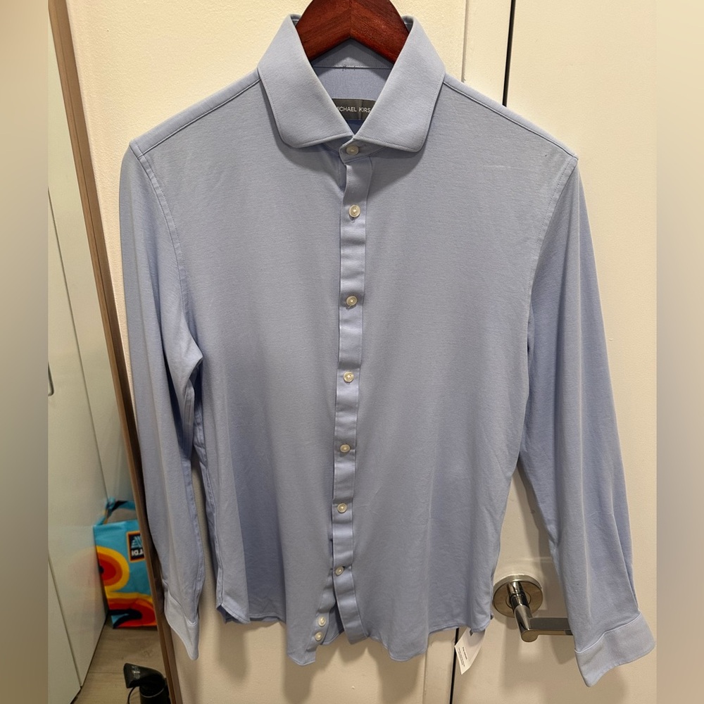 MICHAEL Michael Kors Blue Dress Shirt Formal Style